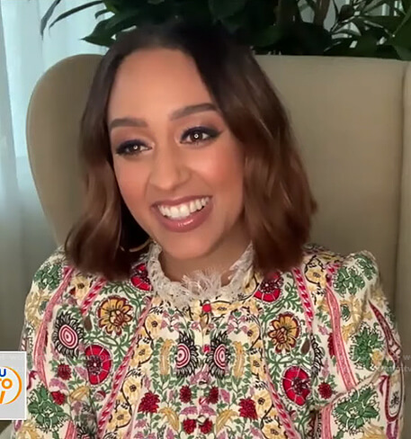 Tia Mowry’s floral dress on Good Morning America