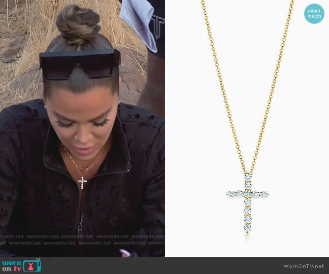 Cross Pendant by Tiffany & Co worn by Khloe Kardashian on Keeping Up with the Kardashians