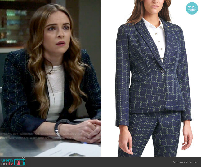 WornOnTV: Caitlin’s navy checked blazer on The Flash | Danielle ...