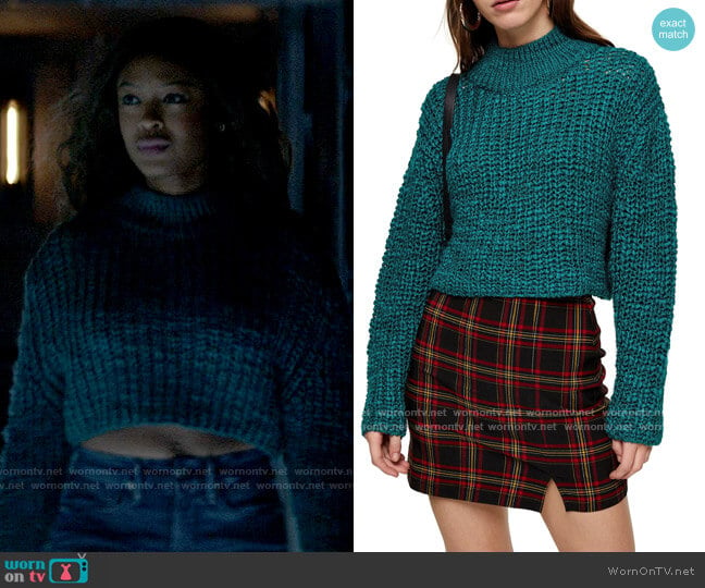 Topshop Crop Bouclé Sweater worn by Ryan Wilder (Javicia Leslie) on Batwoman