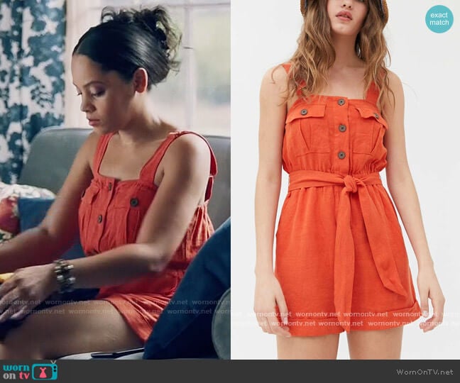 Urban Outfitters Malibu Romper worn by Darla (Bianca Lawson) on Queen Sugar