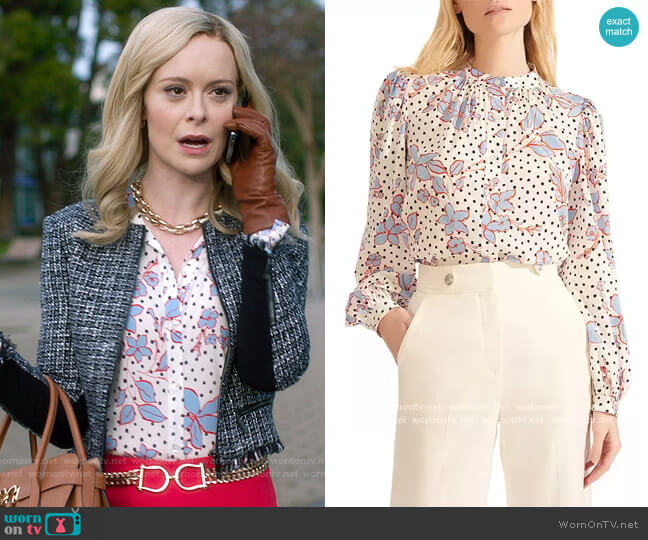 Veronica Beard Ashlynn Floral Blouse worn by Eliza Helm (Eliza Helm) on Supergirl