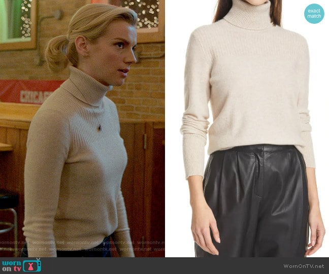 Veronica Beard Oatmeal Kressy Turtleneck worn by Sylvie Brett (Kara Killmer) on Chicago Fire