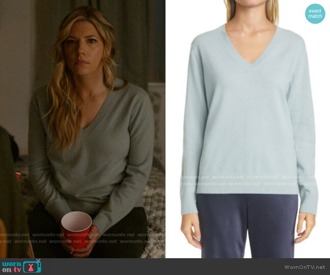 Vince Pale Sea Glass Weekend Sweater worn by Jenny Hoyt (Katheryn Winnick) on Big Sky