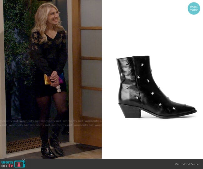 Zadig & Voltaire Tyler Studded Boots worn by Gina Dabrowski (Annaleigh Ashford) on B Positive