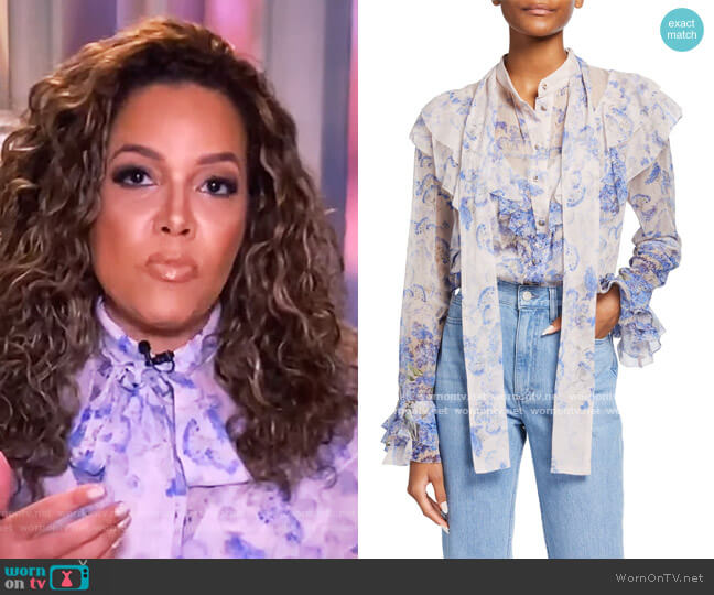 Luminous Ruffle Blouse by Zimmermann worn by Sunny Hostin on The View