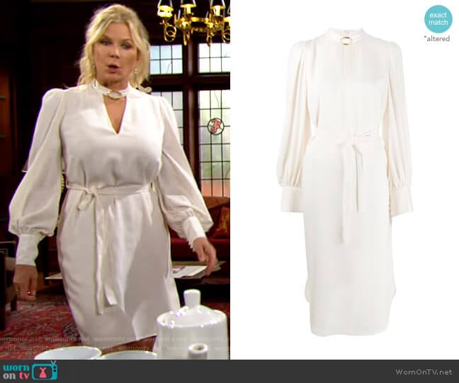 Zimmermann Buckle Collar Dress worn by Brooke Logan (Katherine Kelly Lang) on The Bold and the Beautiful