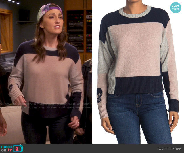 Skull Cashmere Lisa Sweater worn by Dawn Solano (Sara Bareilles) on Girls5eva