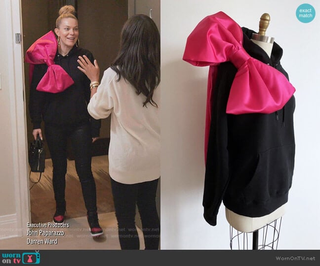 The Bow Hoodie by 9-5 Socialite worn by Leah McSweeney on The Real Housewives of New York City