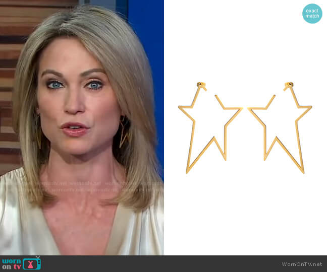 A Star is Born Earrings by Accessory Concierge worn by Amy Robach on Good Morning America