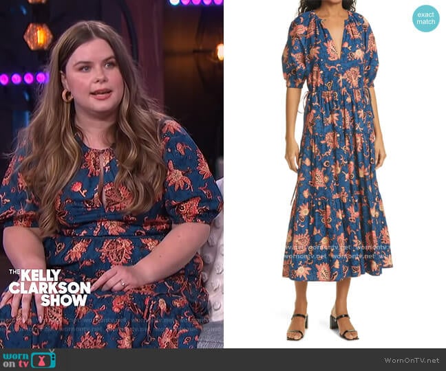 Mischa Tiered Floral-Print Maxi Dress by A.L.C. worn by Jessie Ennis on The Kelly Clarkson Show