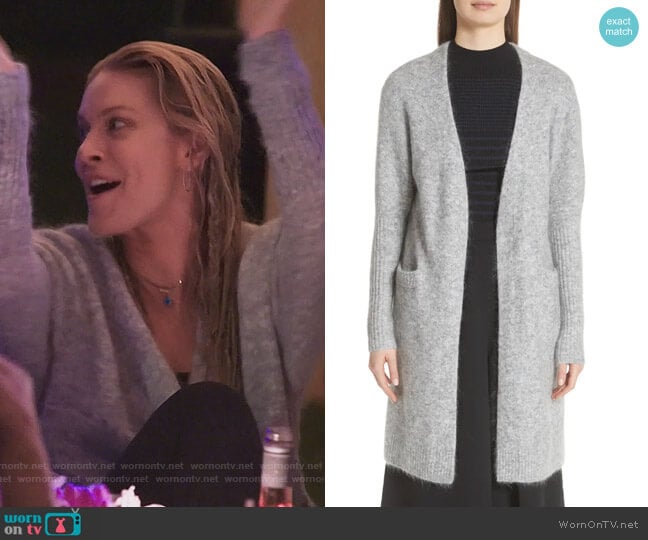 Raya Long Mohair Blend Cardigan by Acne Studios worn by Leah McSweeney on The Real Housewives of New York City