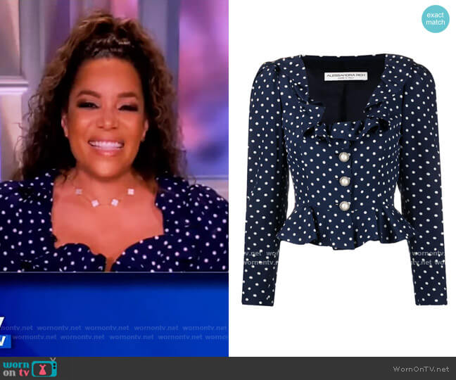 Polka Dot Print Blouse by Alessandra Rich worn by Sunny Hostin on The View