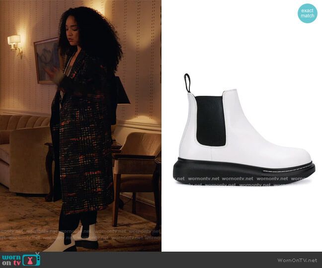 Chunky Sole Chelsea Boots by Alexander McQueen worn by Kat Edison (Aisha Dee) on The Bold Type