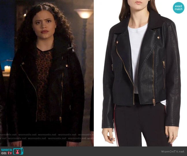 WornOnTV: Maggie’s leather moto jacket on Charmed | Sarah Jeffery ...