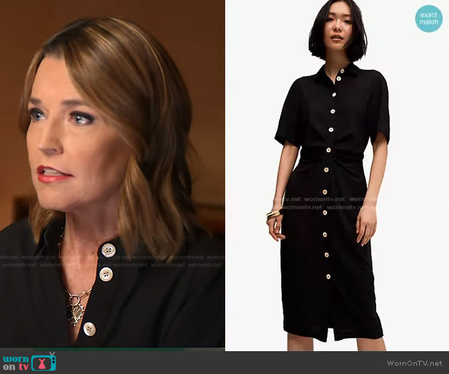 Button Front Shirtdress by Kate Spade worn by Savannah Guthrie on Today