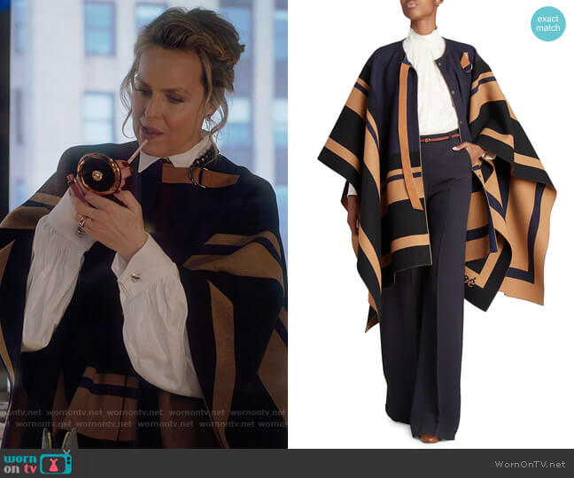 Virgin Wool Blanket Cape by Chloe worn by Jacqueline (Melora Hardin) on The Bold Type