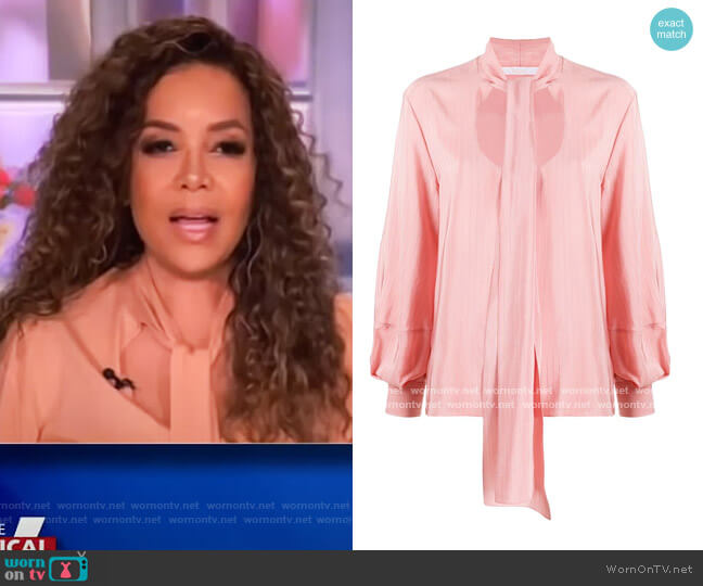 Scoop-neck Blouse by Chloe worn by Sunny Hostin on The View