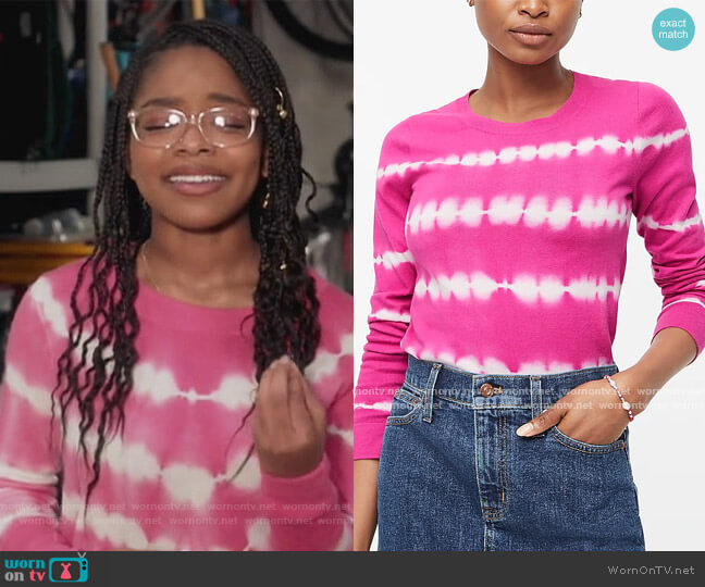 Cotton Teddie Sweater by J. Crew worn by Diane Johnson (Marsai Martin) on Black-ish