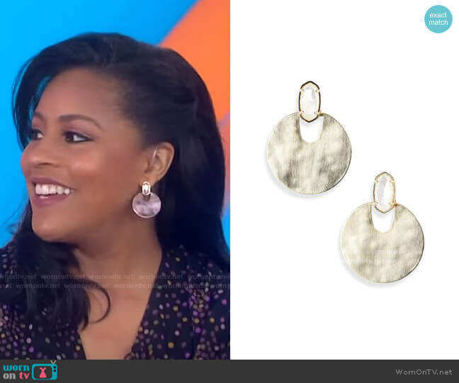 Deena Earrings by Kendra Scott worn by Sheinelle Jones on Today