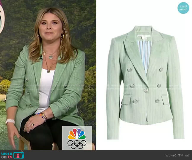 WornOnTV: Jenna’s green striped blazer on Today | Jenna Bush Hager ...