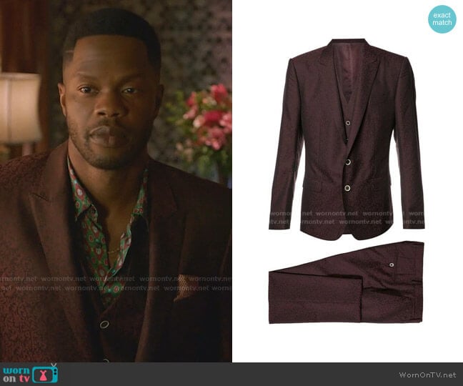 3-Piece Formal Suit by Dolce & Gabbana worn by Jeff Colby (Sam Adegoke) on Dynasty