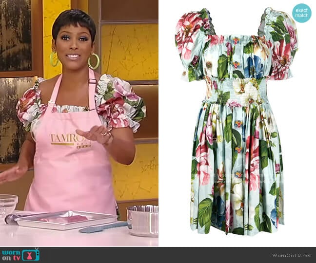 Floral Print Short Dress by Dolce & Gabbana worn by Tamron Hall on Tamron Hall Show