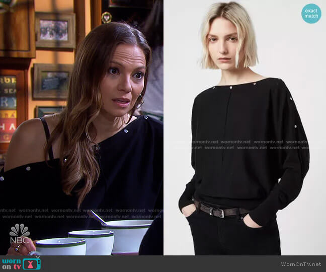 Eli Sweater by All Saints worn by Ava Vitali (Tamara Braun ) on Days of our Lives