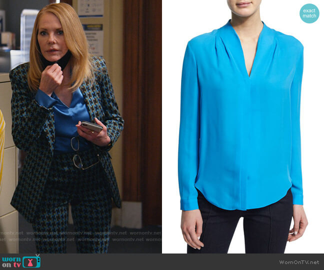 Judith Silk Blouse by Elie Tahari worn by Lisa Benner (Marg Helgenberger) on All Rise