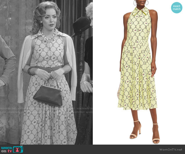 Alvia Midi Dress by Emilia Wickstead worn by Fallon Carrington (Elizabeth Gillies) on Dynasty