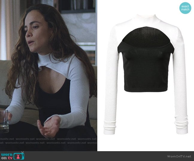 Cut Out Knit Top by Fleur Du Mal worn by Teresa Mendoza (Alice Braga) on Queen of the South