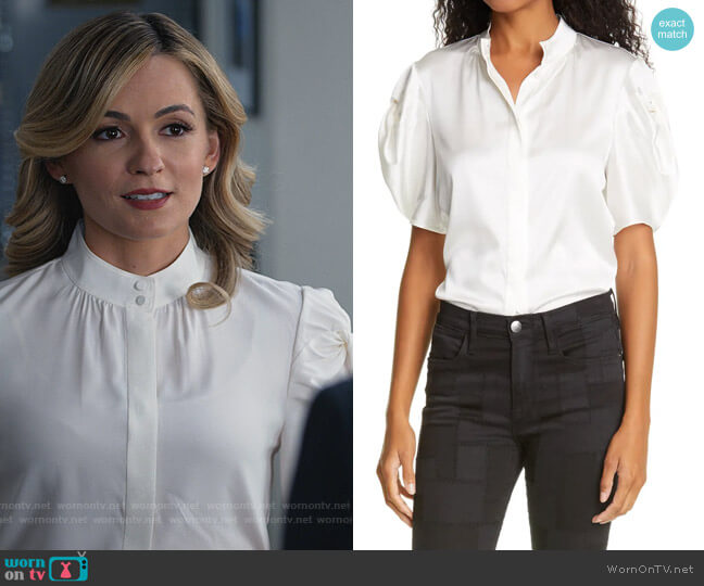 WornOnTV: Amy’s white puff sleeve blouse on All Rise | Lindsey Gort ...