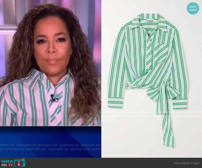 WornOnTV: Sunny’s green stripe blouse on The View | Sunny Hostin ...