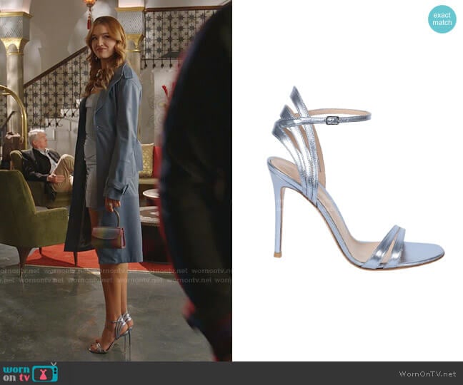 Freesia Sandals by Gianvito Rossi worn by Kirby Anders (Maddison Brown) on Dynasty