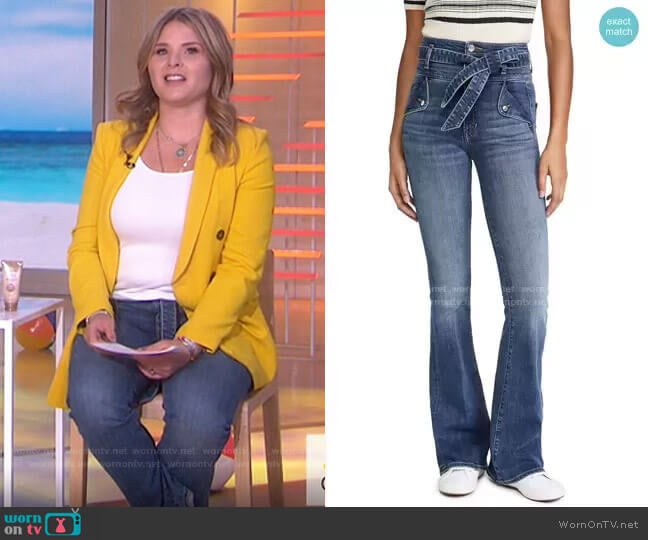 Giselle High-Rise Skinny Flare Jean by Veronica Beard worn by Jenna Bush Hager on Today