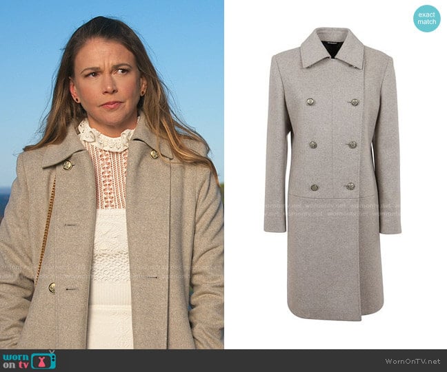 Mélange Wool Coat by Givenchy worn by Liza Miller (Sutton Foster) on Younger