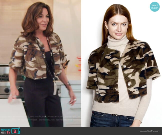 Cropped Collarless Faux Jacket by Glamour Puss worn by Luann de Lesseps on The Real Housewives of New York City