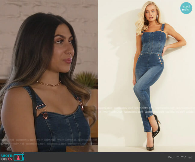 Rosemary Denim Jumpsuit by Guess worn by Vanessa Montes on All American