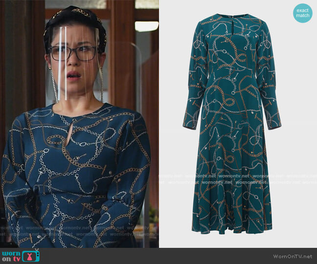 Angela Dress by Hobbs worn by Sherri Kansky (Ruthie Ann Miles) on All Rise