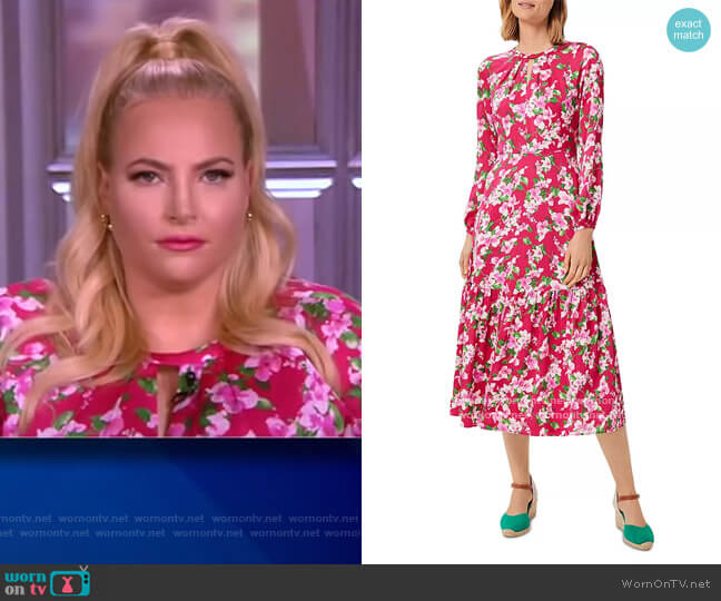 Marilyn Floral Print Dress by Hobbs London worn by Meghan McCain on The View