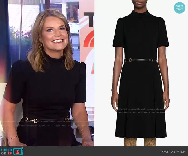 WornOnTV: Savannah’s black belted dress on Today | Savannah Guthrie ...