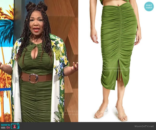 Ruched Midi Skirt by INC International Concepts worn by Kym Whitley on E! News