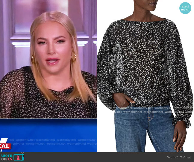 Nylah Sheer Leopard Print Top by Joie worn by Meghan McCain on The View