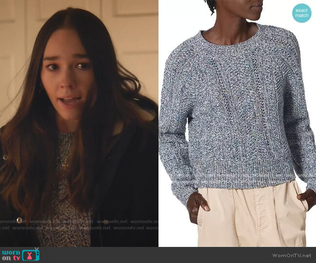 Kamryn Marled Crewneck Sweater by Joie worn by Angelina Meyer (Holly Taylor ) on Manifest