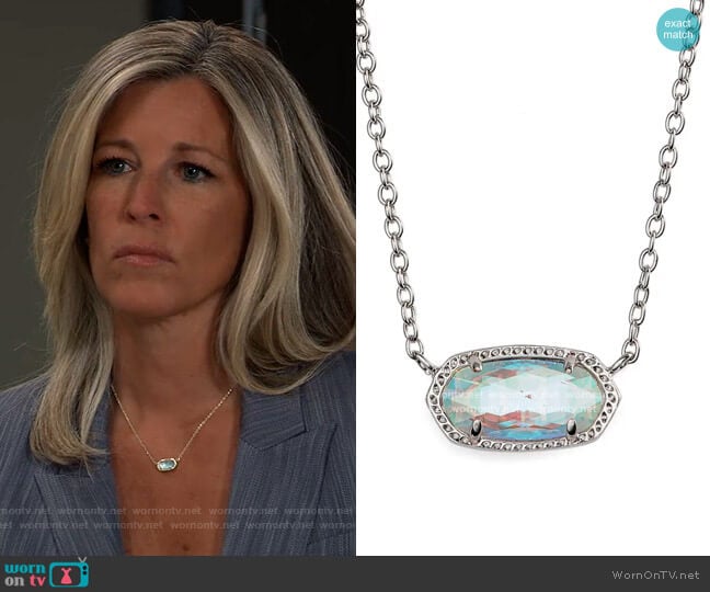 WornOnTV Carley’s pendant necklace on General Hospital Laura Wright