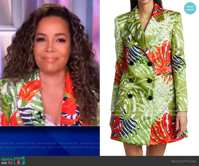 Brandi Garden Print Double-Breasted Coat Dress by Kimberly Goldson worn by Sunny Hostin on The View