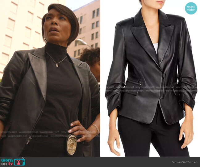 WornOnTV: Athena’s black zip leather blazer on 9-1-1 | Angela Bassett ...