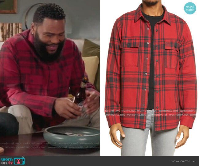 Paradox Plaid Long Sleeve Flannel Button-Up Shirt by Ksubi worn by Andre Johnson (Anthony Anderson) on Black-ish