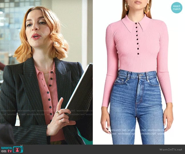 Lance Ribbed Top by A.L.C. worn by Lauren (Molly Bernard) on Younger