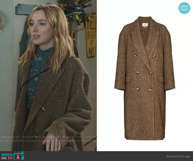 Ojima Coat by Isabel Marant Etoile worn by Clare O'Brien (Phoebe Dynevor) on Younger